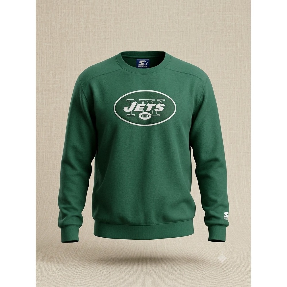 Starter Vintage New York Jets Men's Green Heavyweight Sweatshirt. Size XL